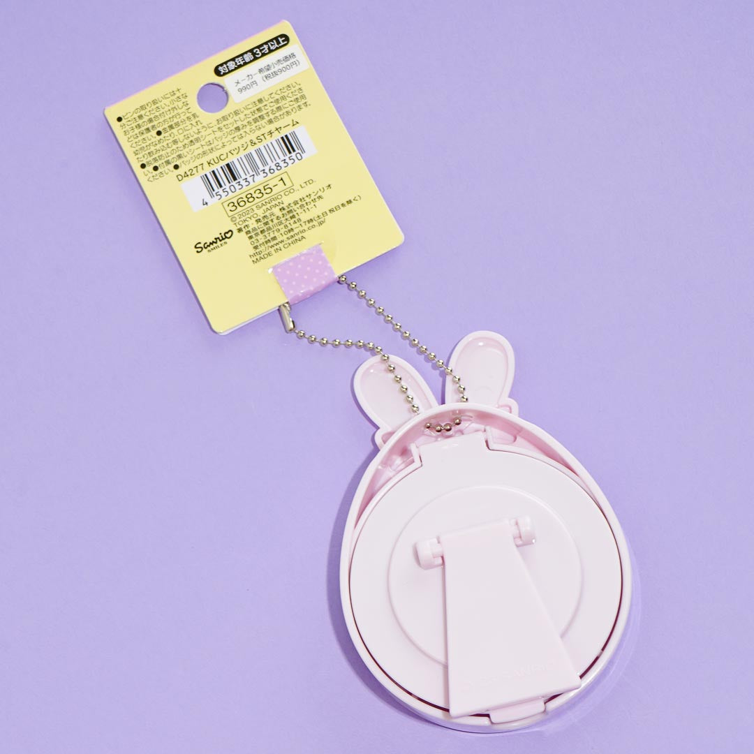 Kuromi Easter Bunny 2-Way Charm With Badge