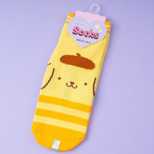 Pompompurin Peekaboo Striped Ankle Socks