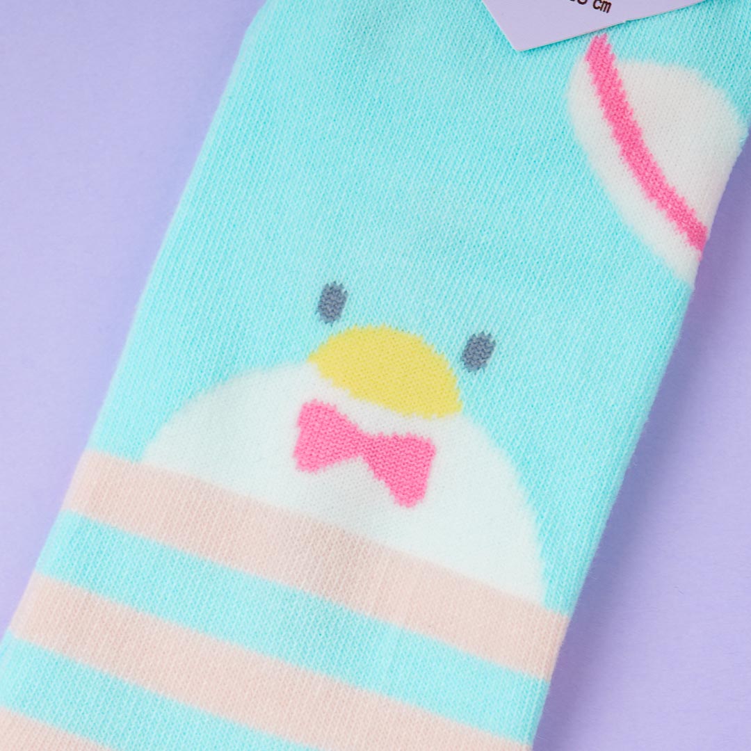 Tuxedosam Peekaboo Striped Ankle Socks
