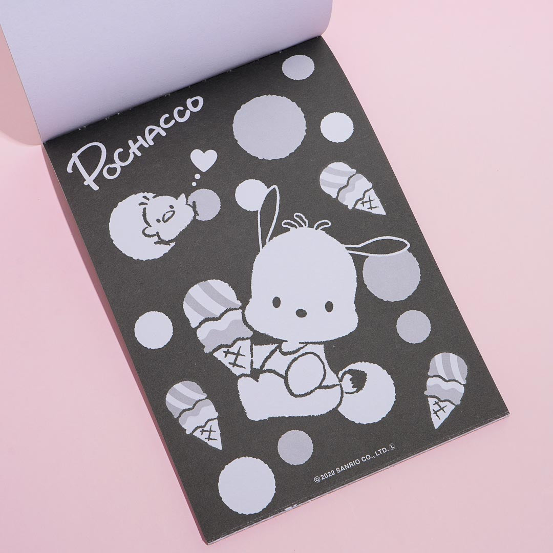 Sanrio Characters Coloring Pad with Black Background