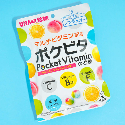 UHA Mikakuto Pocket Vitamin Throat Candy - Grapefruit & Peach