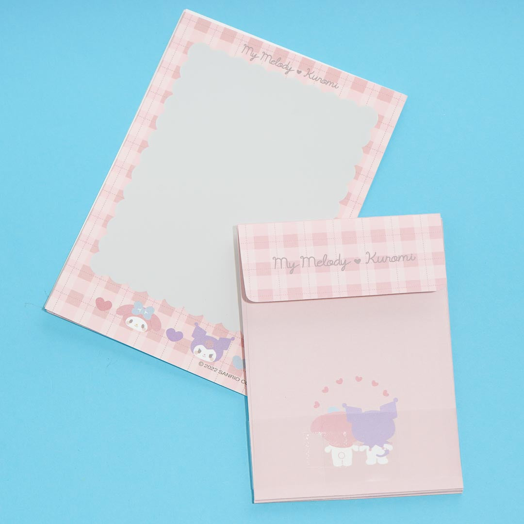 Kuromi & My Melody Heart Balloons Mini Letter Set