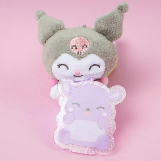 Kuromi & Baku Plush Charm With Acrylic Badge