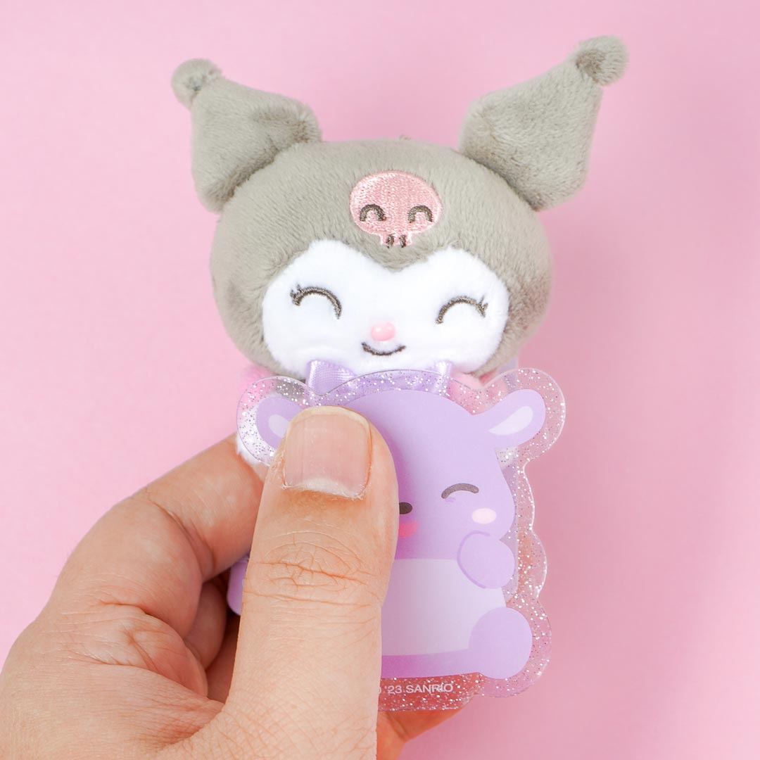Kuromi & Baku Plush Charm With Acrylic Badge