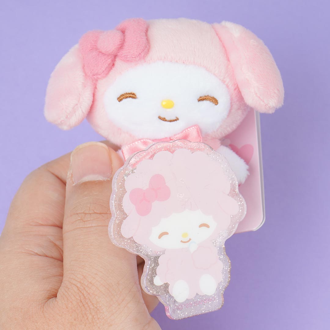 My Melody & My Sweet Piano Plush Charm With Acrylic Badge