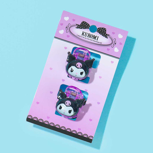 Kuromi Face Mini Claw Clips
