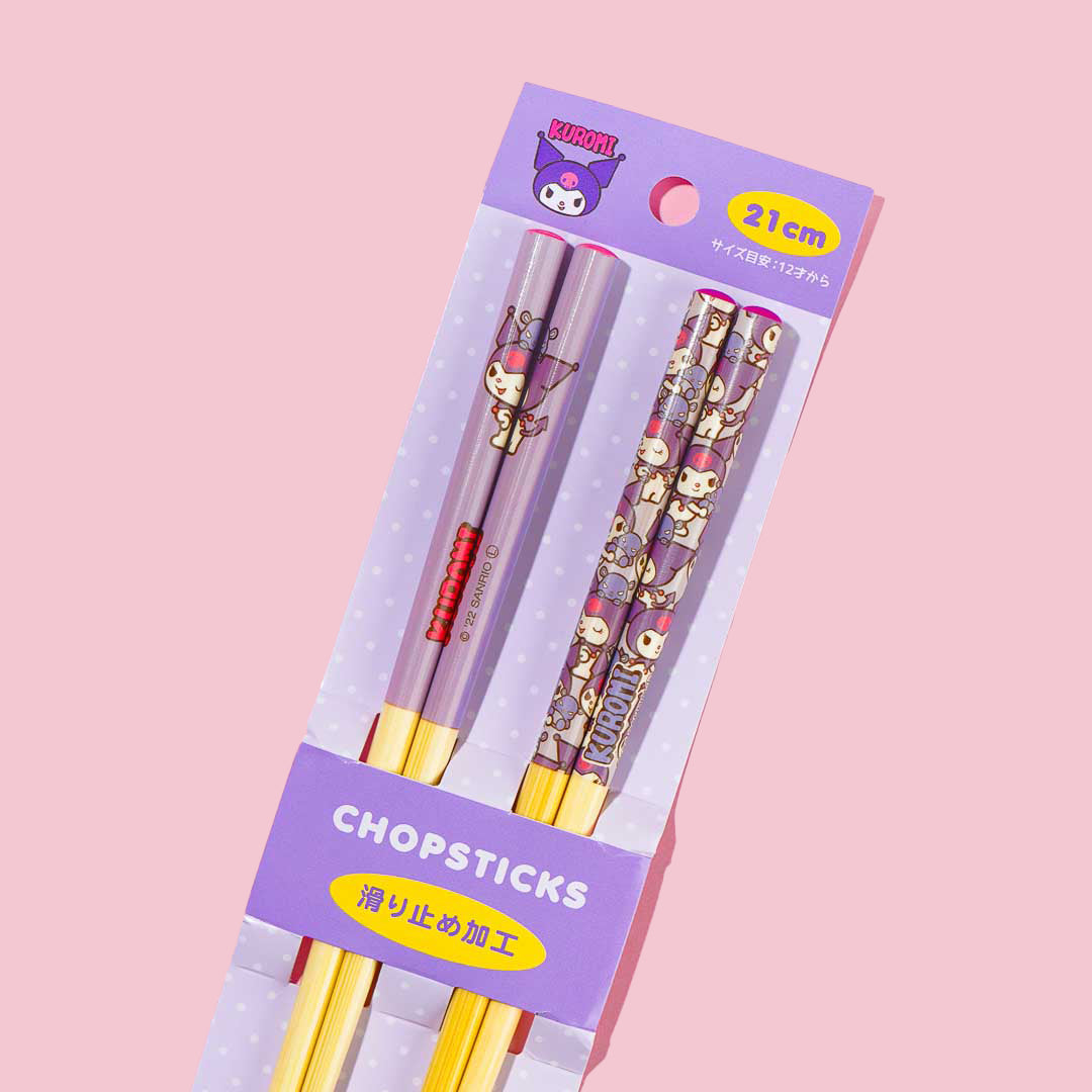 Kuromi Overload Bamboo Chopsticks Set - 2 pairs