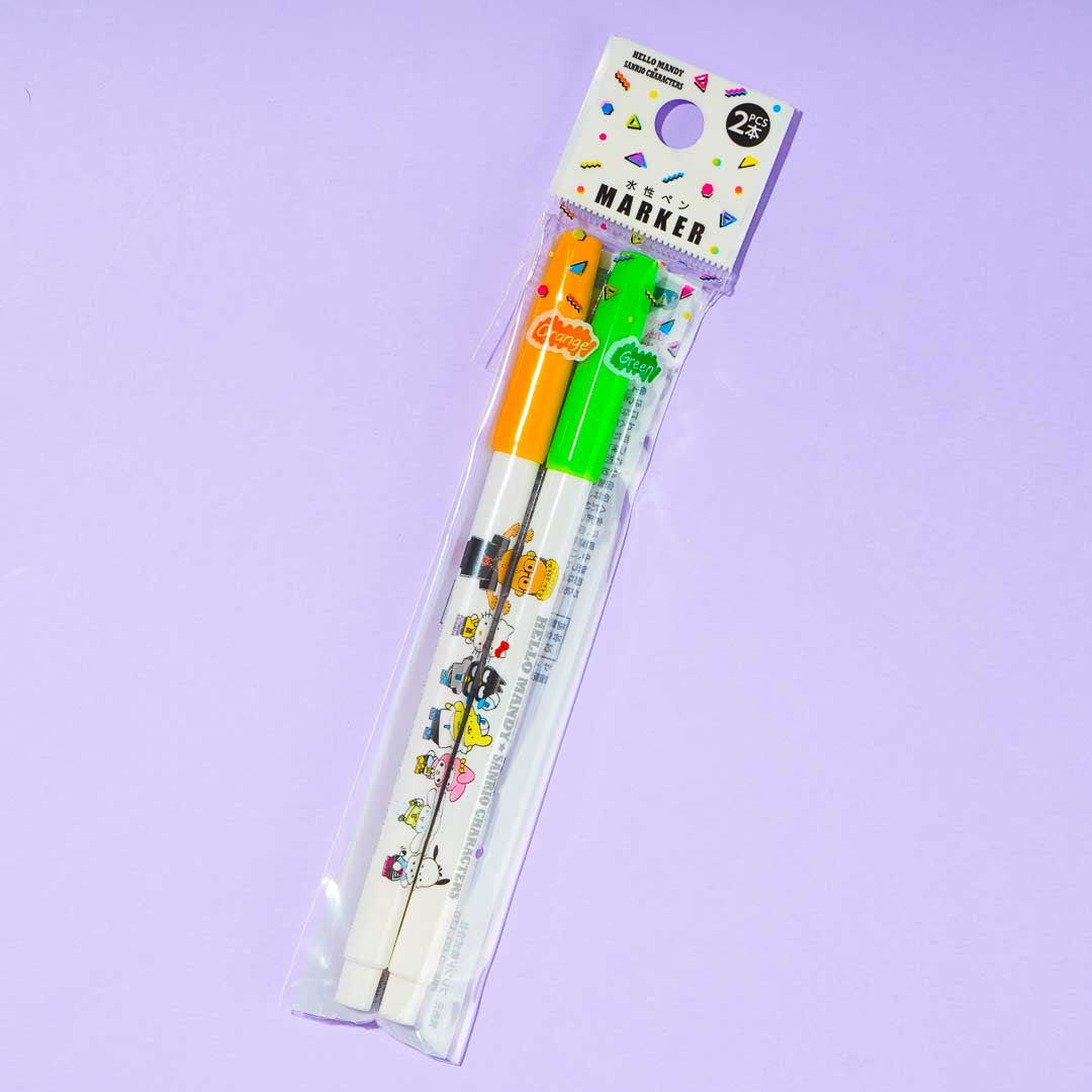Sanrio Characters x Hello Mandy Marker Set - 2 pcs