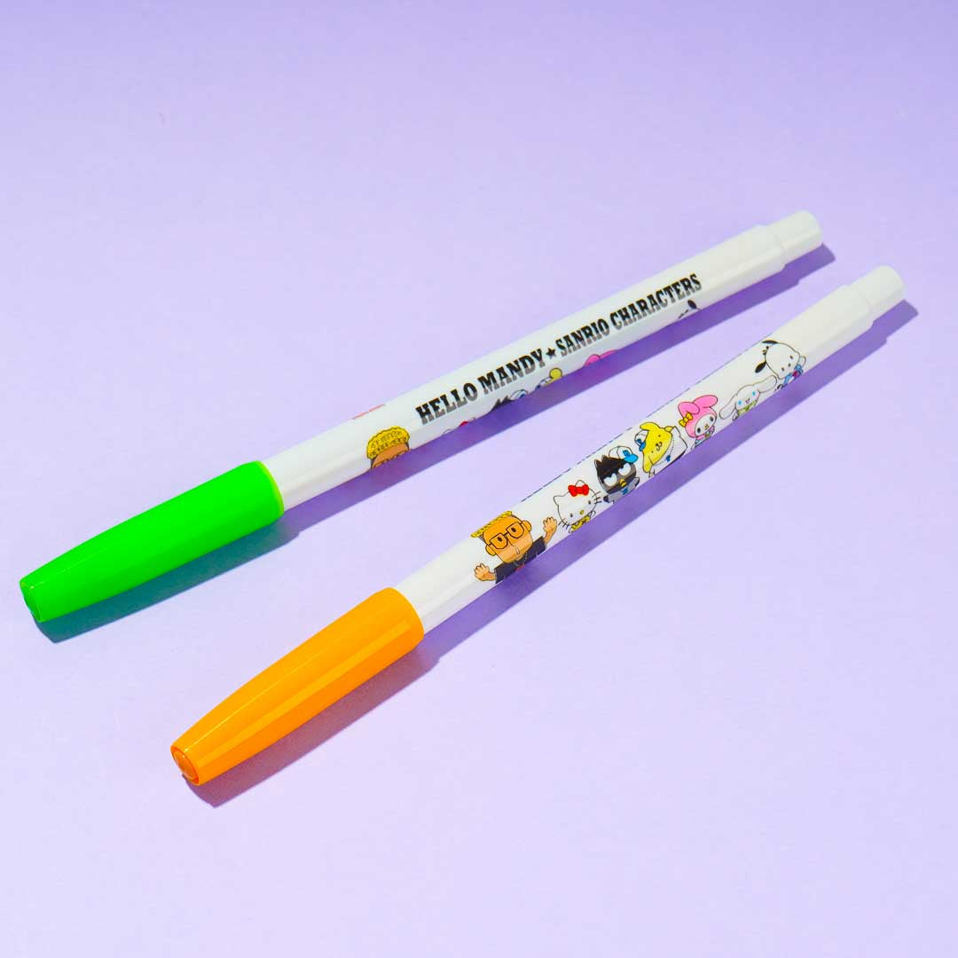Sanrio Characters x Hello Mandy Marker Set - 2 pcs