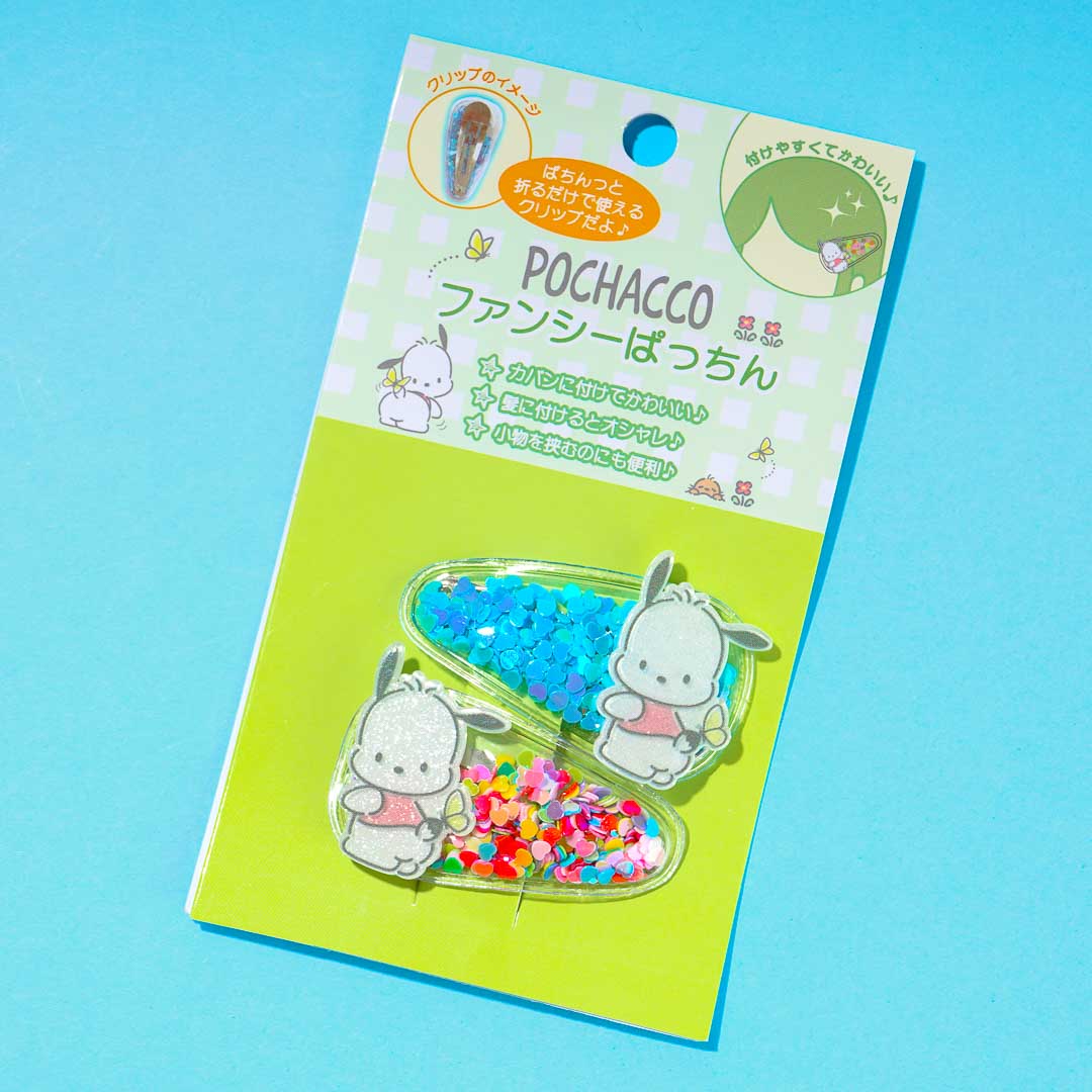 Pochacco Fancy Glitter Hair Clips