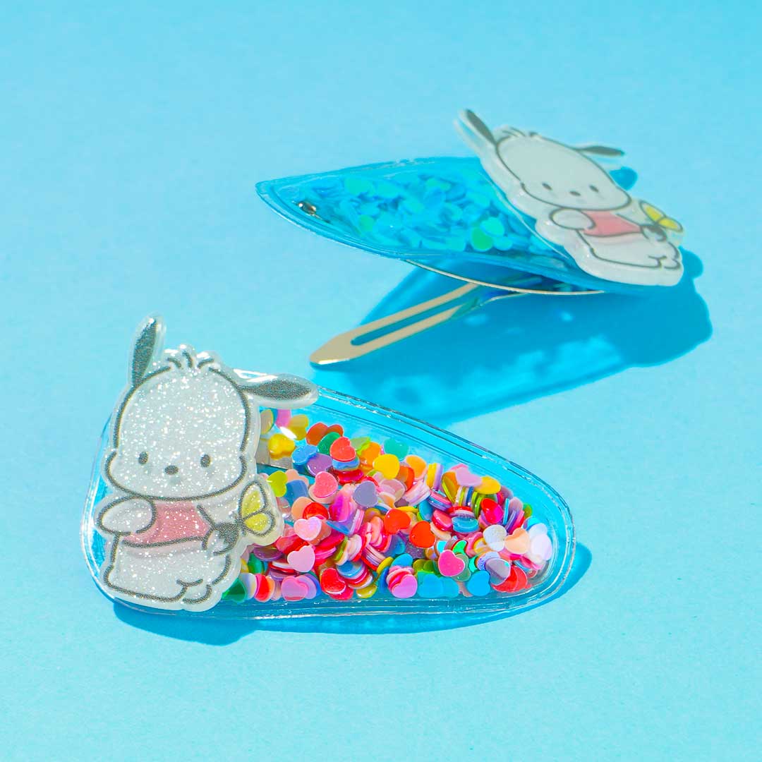 Pochacco Fancy Glitter Hair Clips