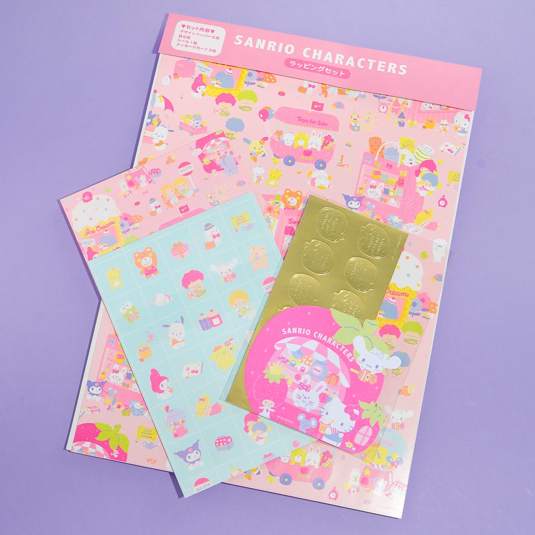 Sanrio Characters Fancy Shop Gift Wrap Set