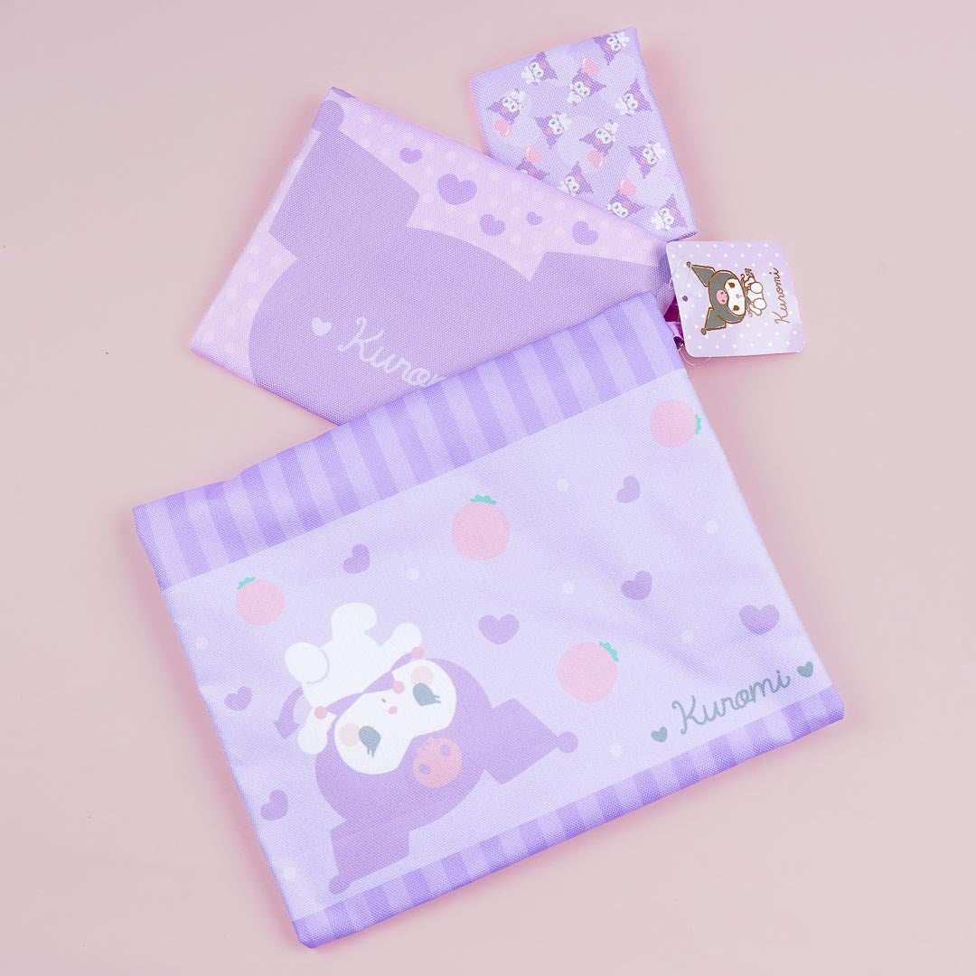Kuromi Balloon Heart Flat Pouch Set - 3 pcs