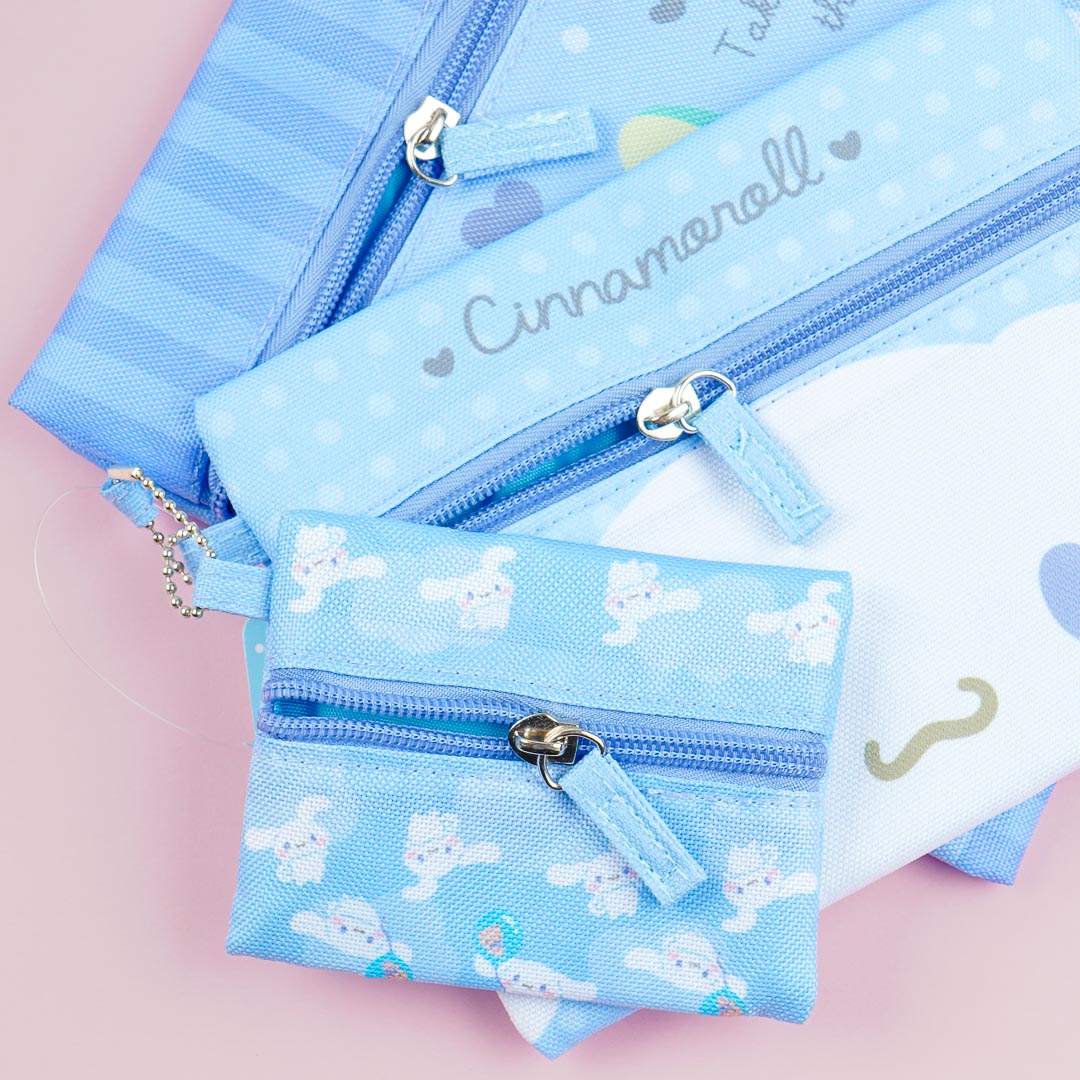 Cinnamoroll Heart & Avocado Flat Pouch Set - 3 pc