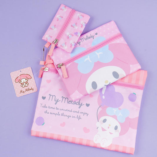 My Melody Balloon Heart Flat Pouch Set - 3 pcs