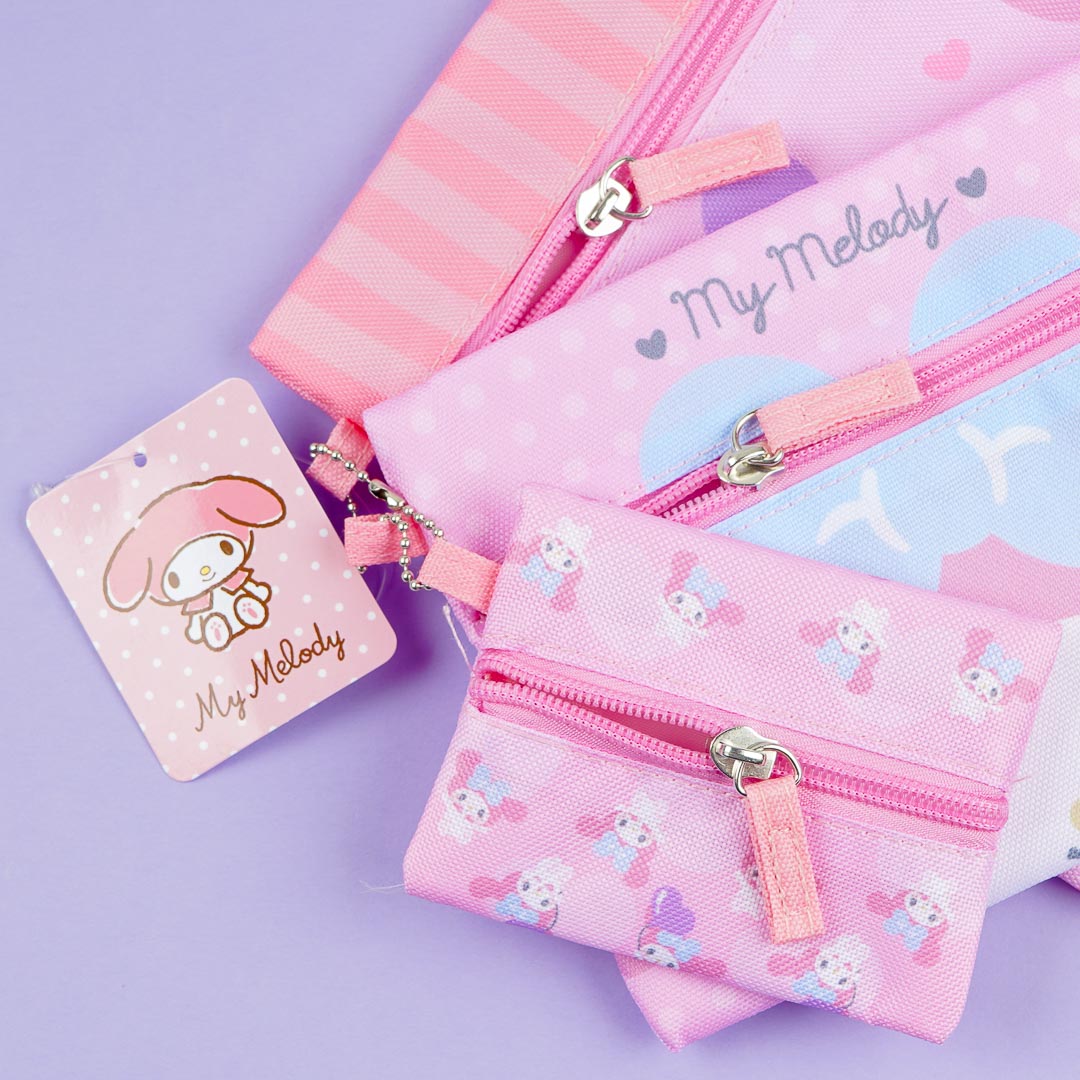 My Melody Balloon Heart Flat Pouch Set - 3 pcs
