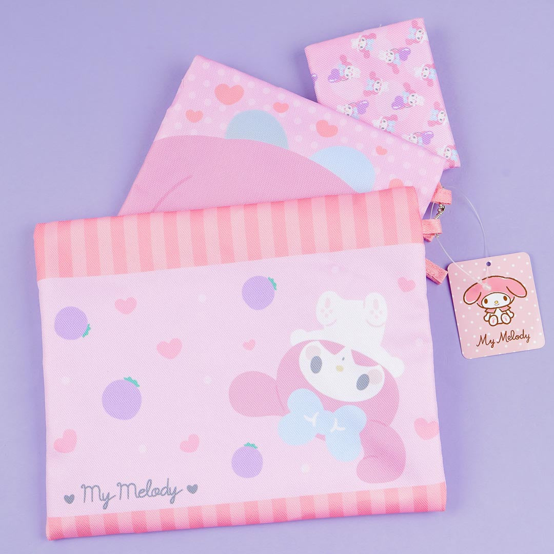 My Melody Balloon Heart Flat Pouch Set - 3 pcs