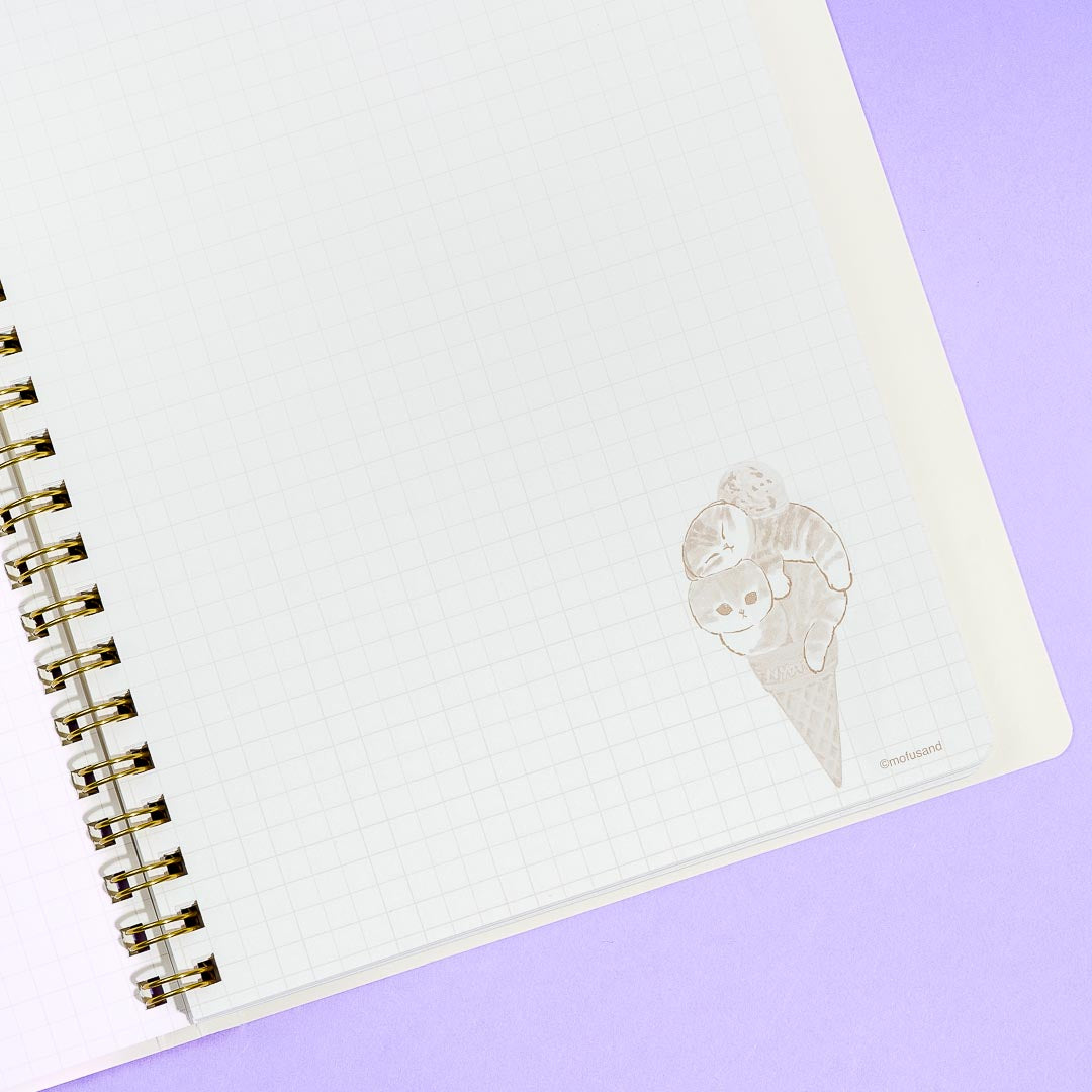 Mofusand Ice Cream Cone Fun A5 Spiral Notebook