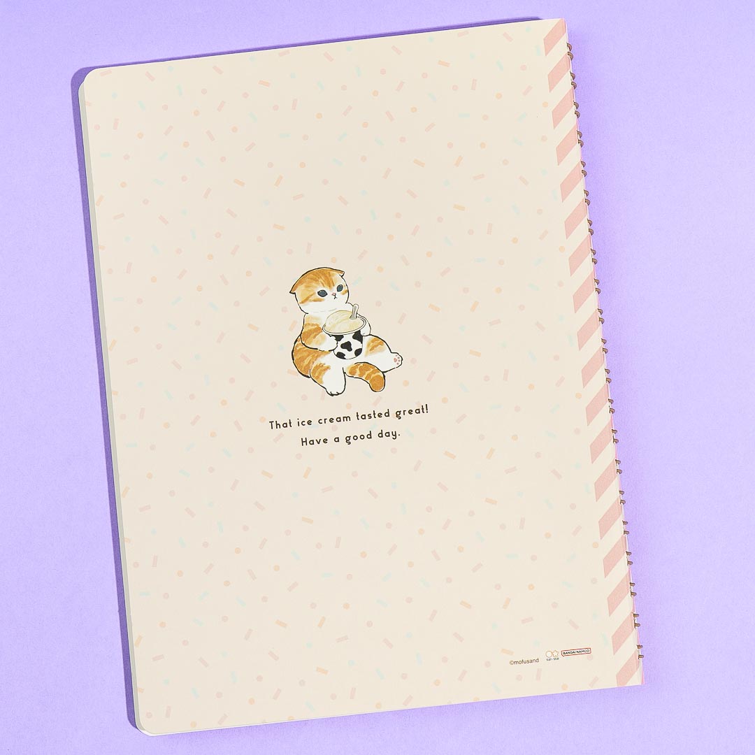 Mofusand Ice Cream Cone Fun A5 Spiral Notebook
