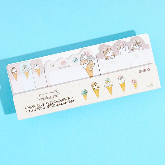 Mofusand Neko Ice Cream Sticky Notes Set