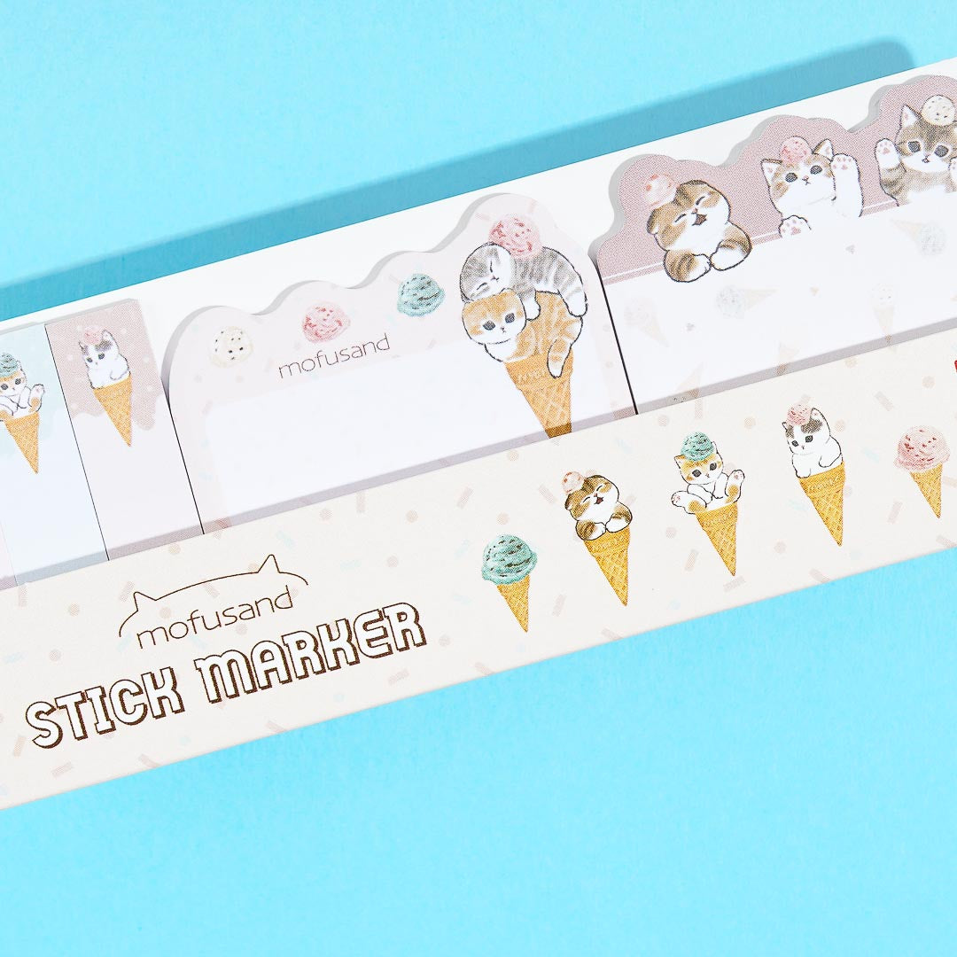 Mofusand Neko Ice Cream Sticky Notes Set