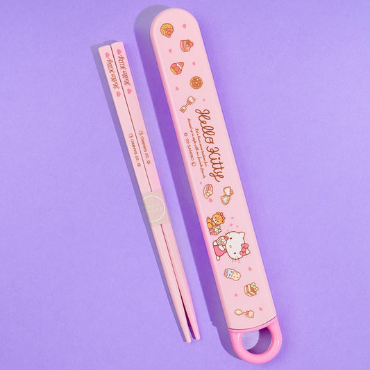 Hello Kitty Sweets Chopsticks With Slide Case