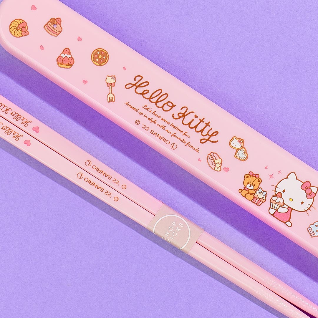 Hello Kitty Sweets Chopsticks With Slide Case