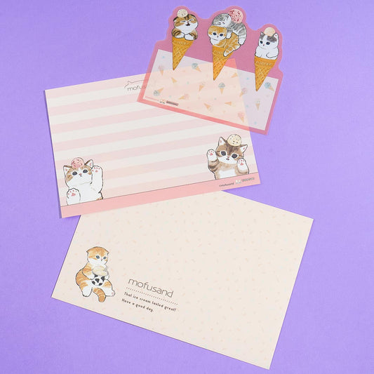 Mofusand Neko Ice Cream Letter Set