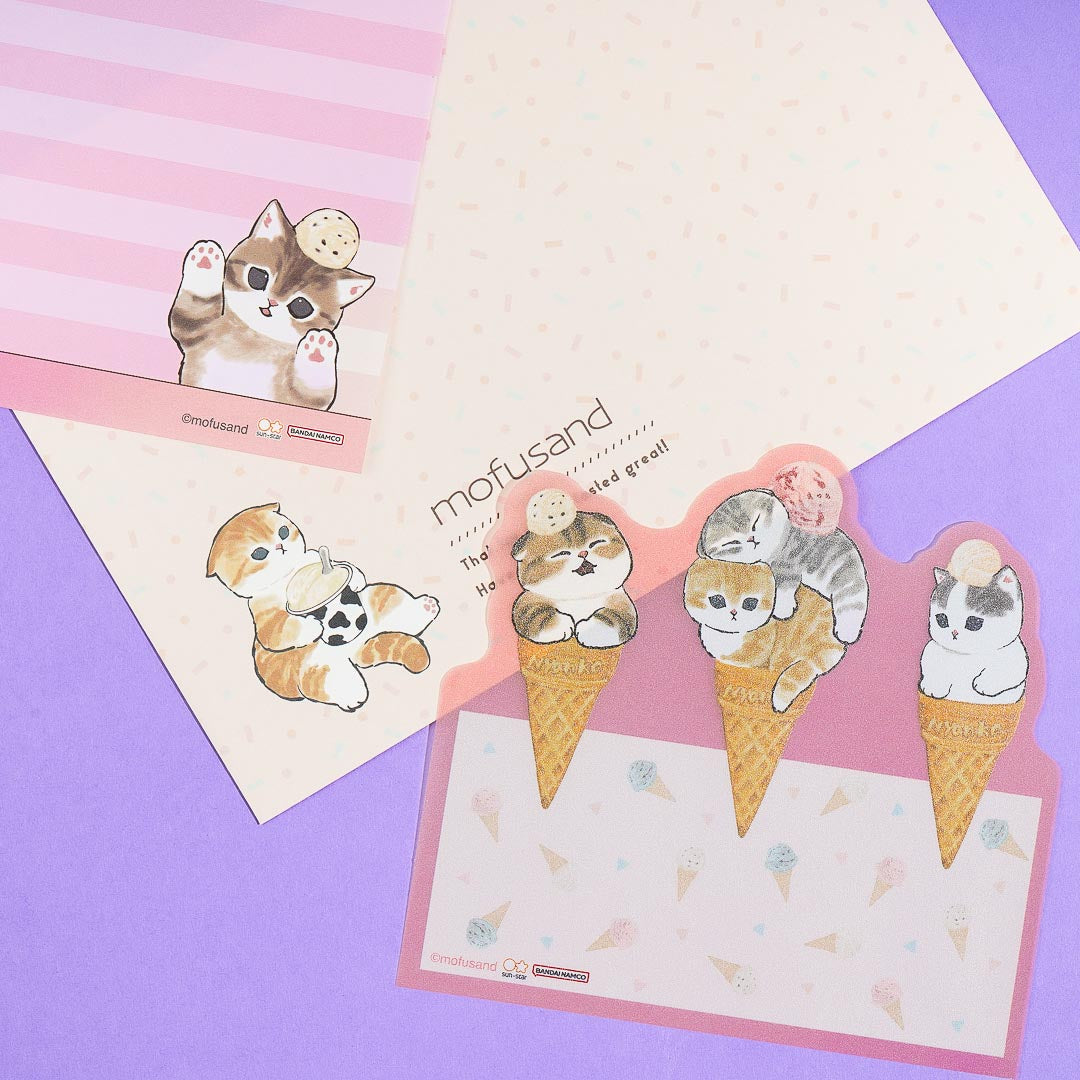 Mofusand Neko Ice Cream Letter Set