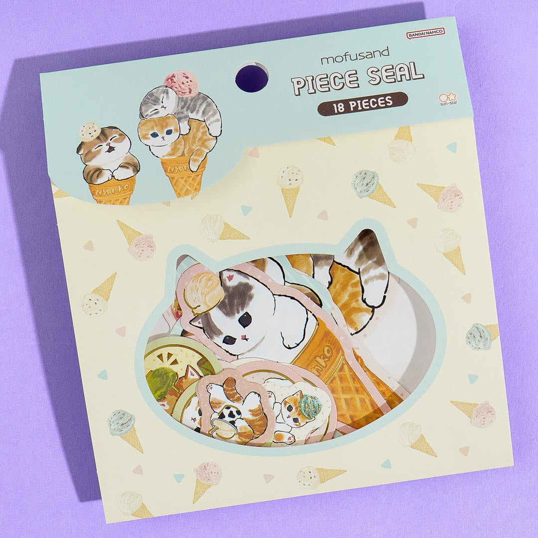 Mofusand Neko Ice Cream Sticker Flakes