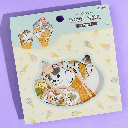 Mofusand Neko Ice Cream Sticker Flakes