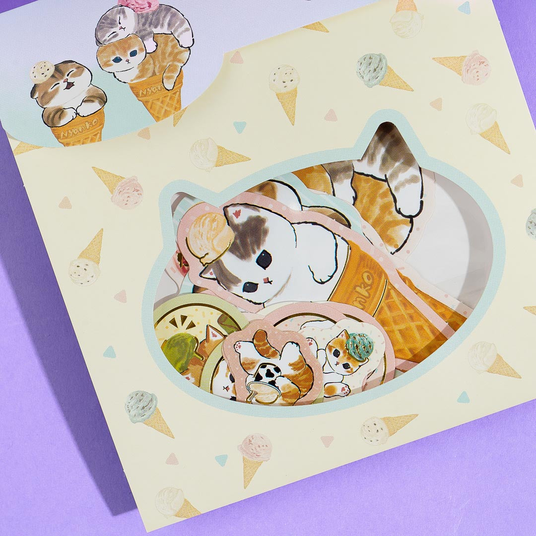 Mofusand Neko Ice Cream Sticker Flakes