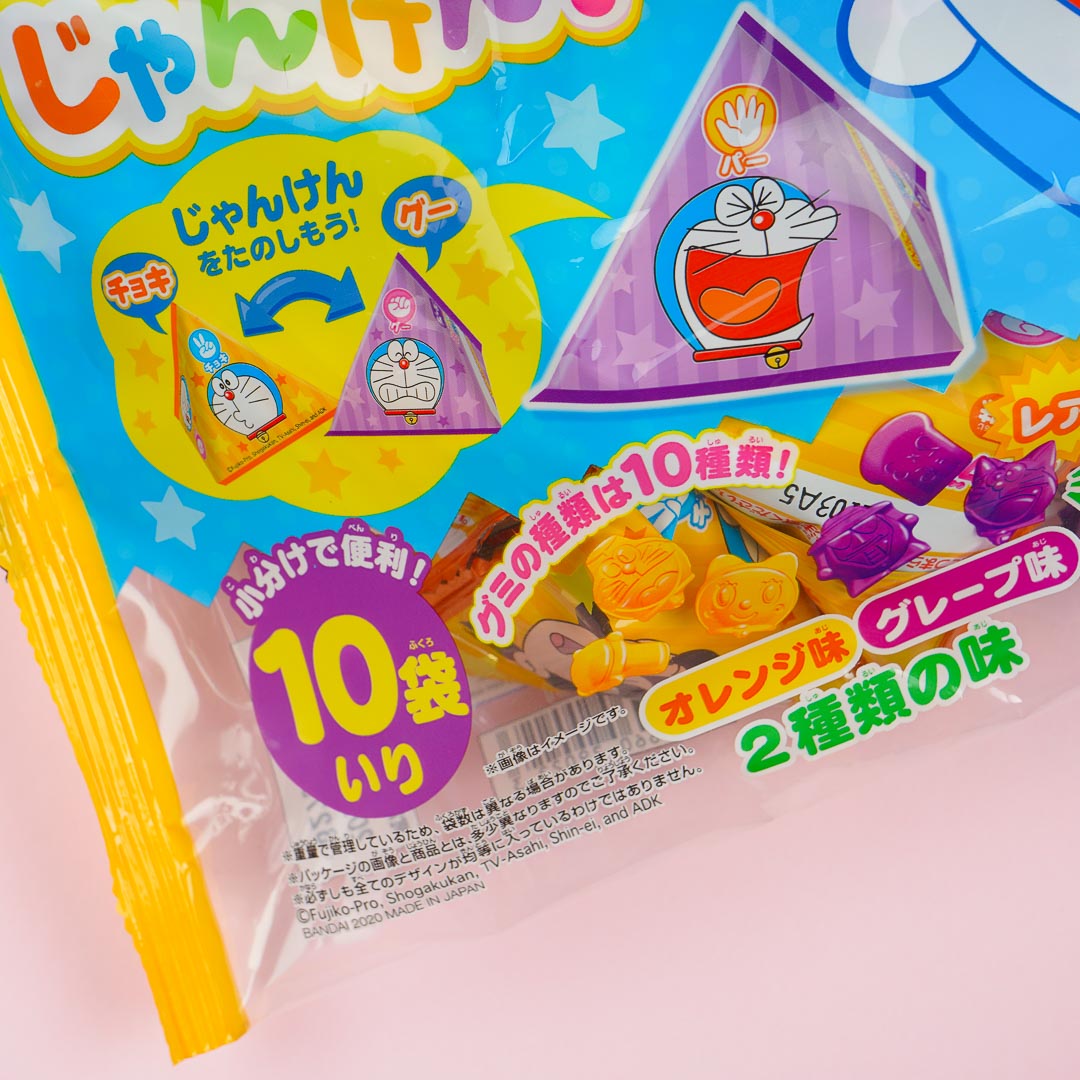 Doraemon Rock Paper Scissors Gummies - Orange & Grape