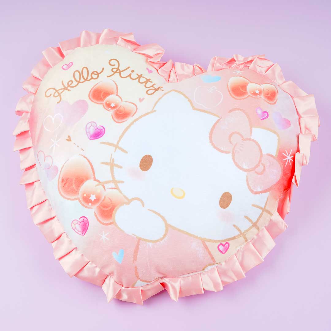 Hello Kitty & Ribbons Heart-Shaped Cushion