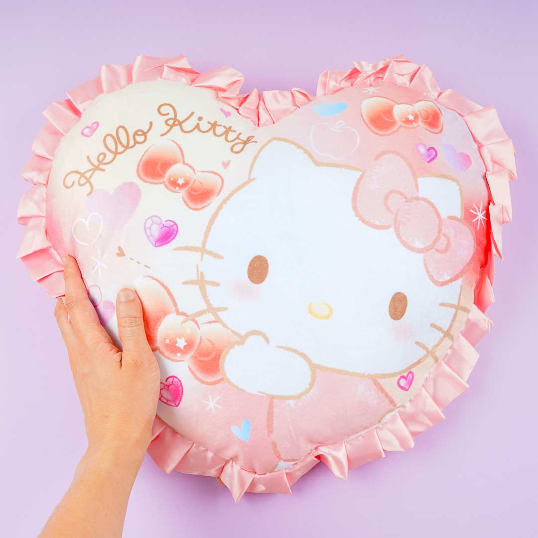 Hello Kitty & Ribbons Heart-Shaped Cushion