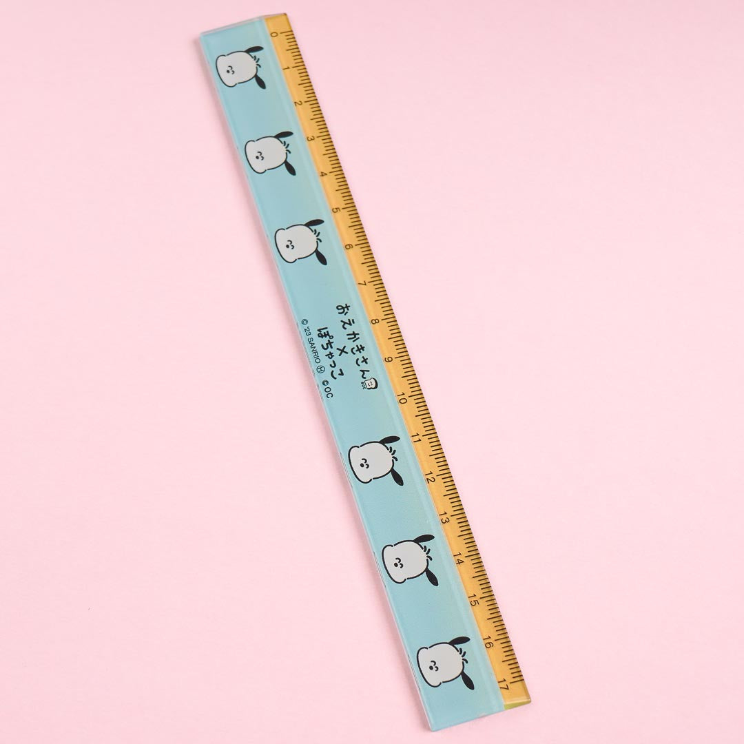 Pochacco x Oekaki-San Happy Doodle Ruler