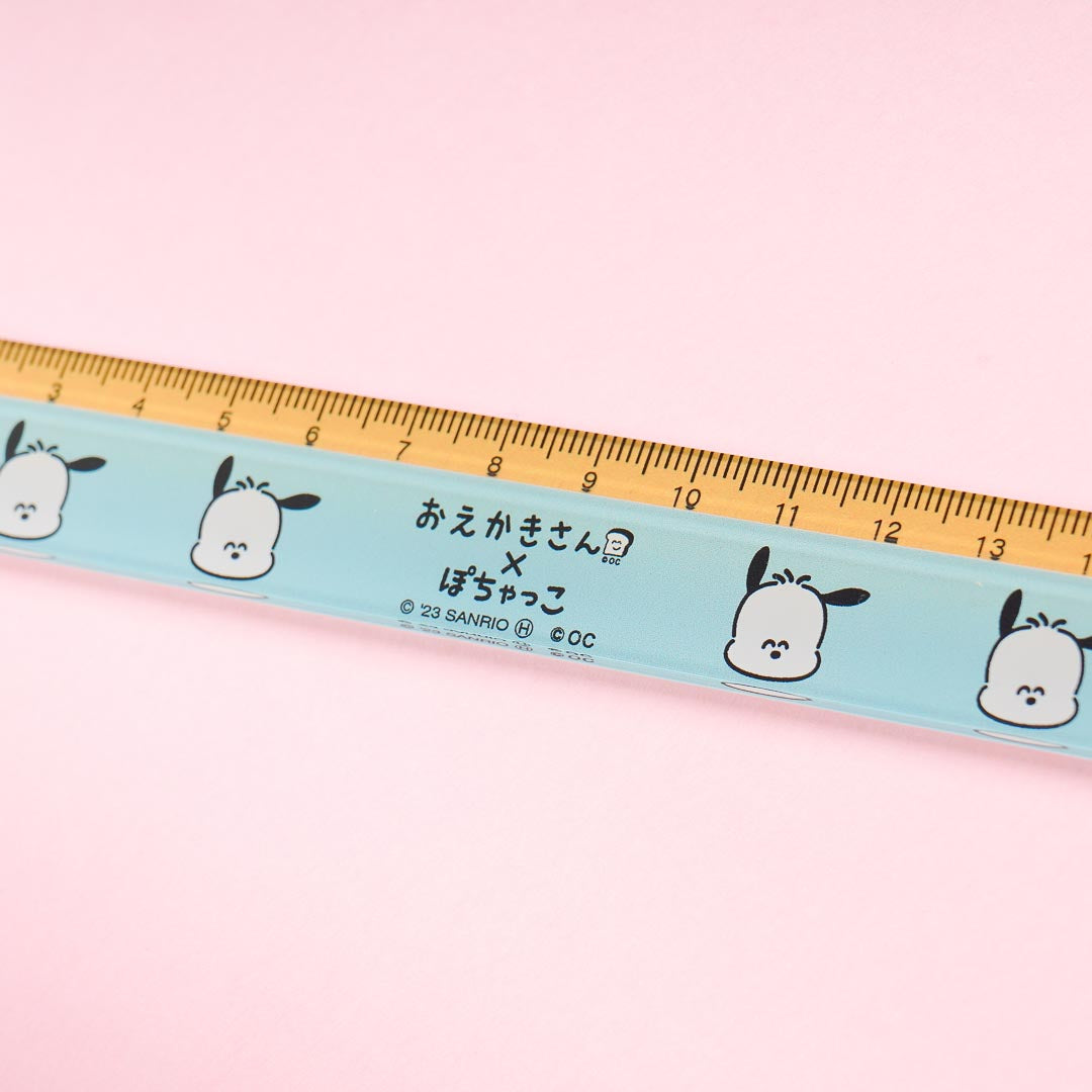 Pochacco x Oekaki-San Happy Doodle Ruler