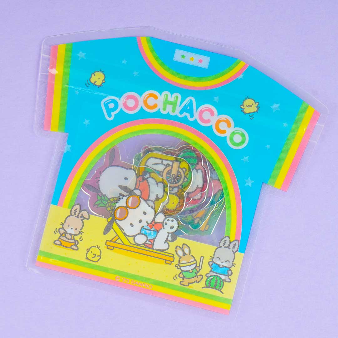 Pochacco Summer T-Shirt Case Sticker Set