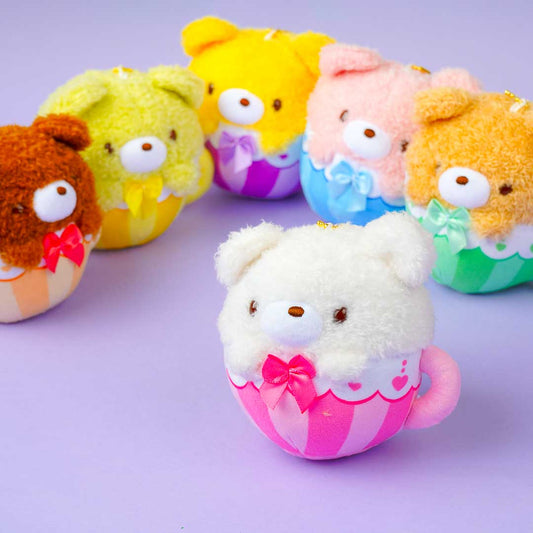 Tea Time Bear Round Tea Cup Plushie Charm - Mini