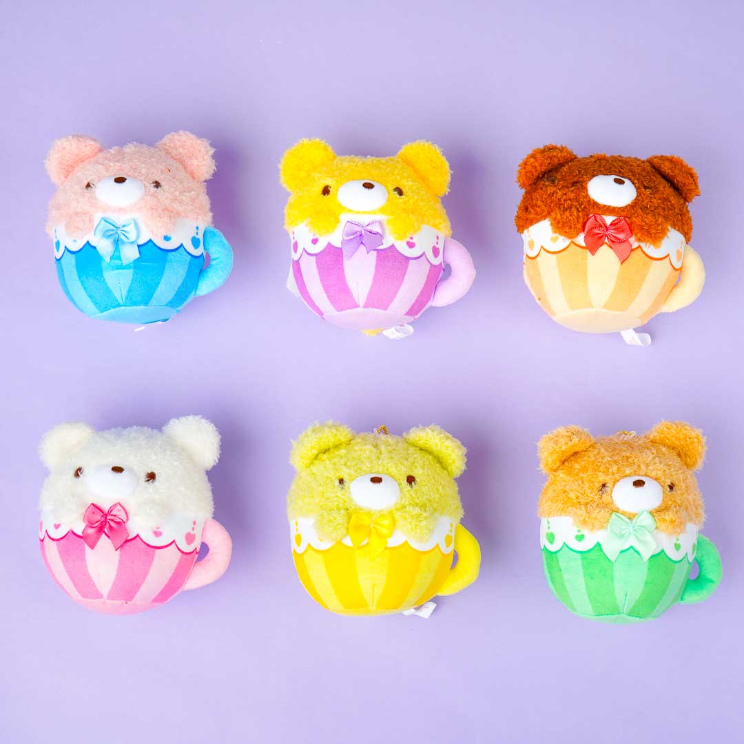 Tea Time Bear Round Tea Cup Plushie Charm - Mini