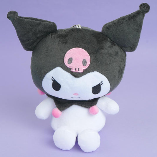 Kuromi Embroidered Plushie Pouch - Medium