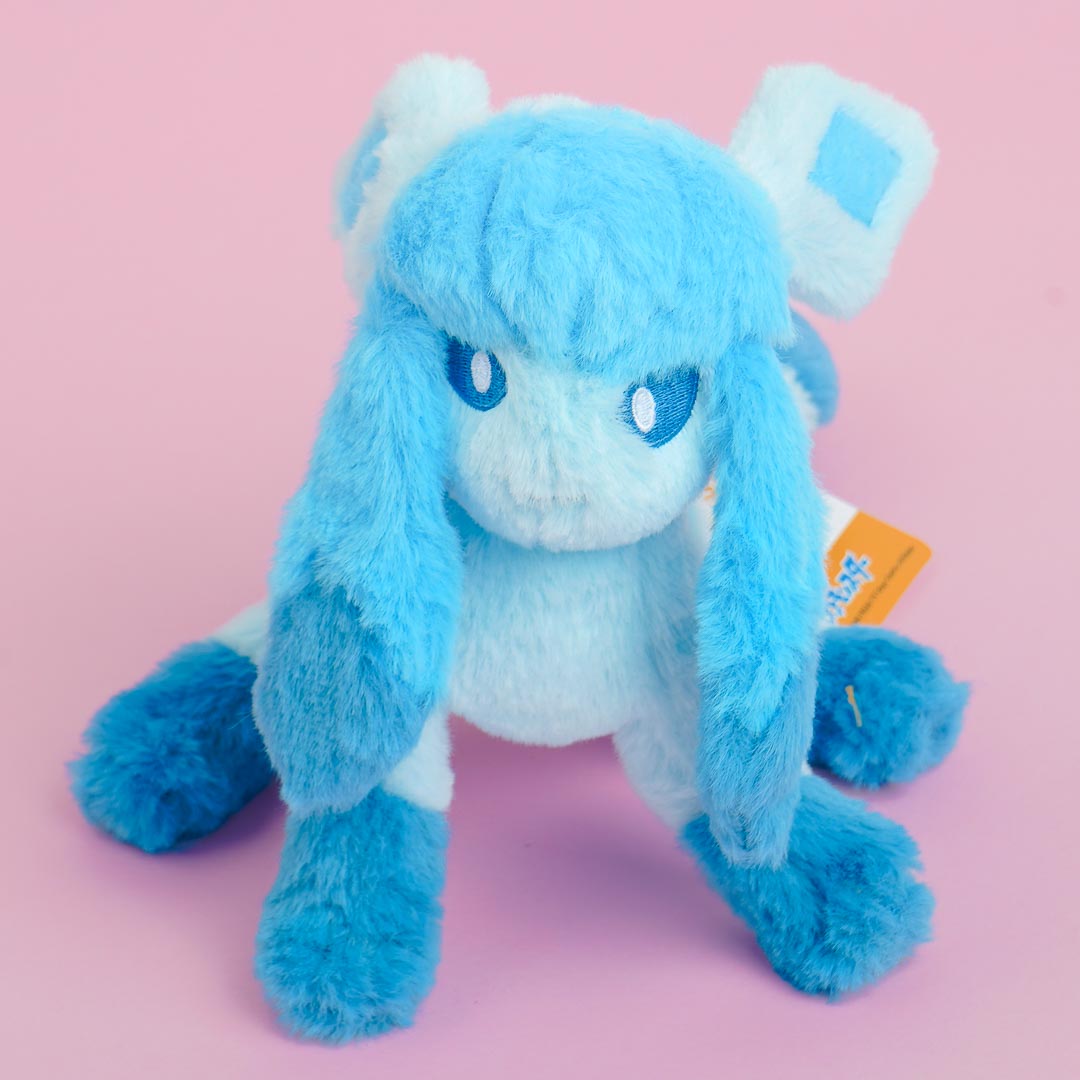 Pokemon Fluffy Standing Plushie - Glaceon / Medium