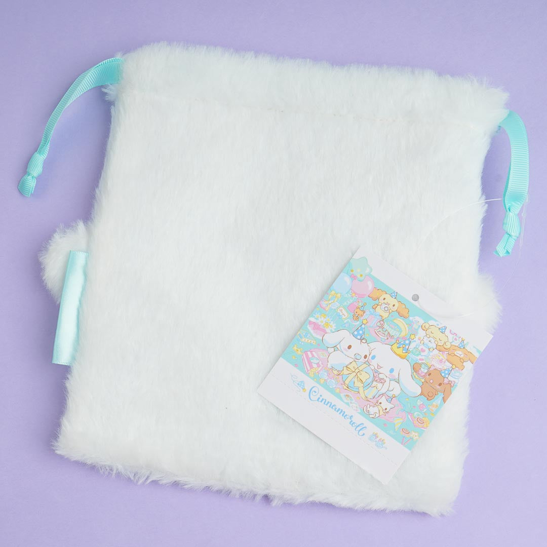 Cinnamoroll Prince Fluffy Die-Cut Drawstring Bag