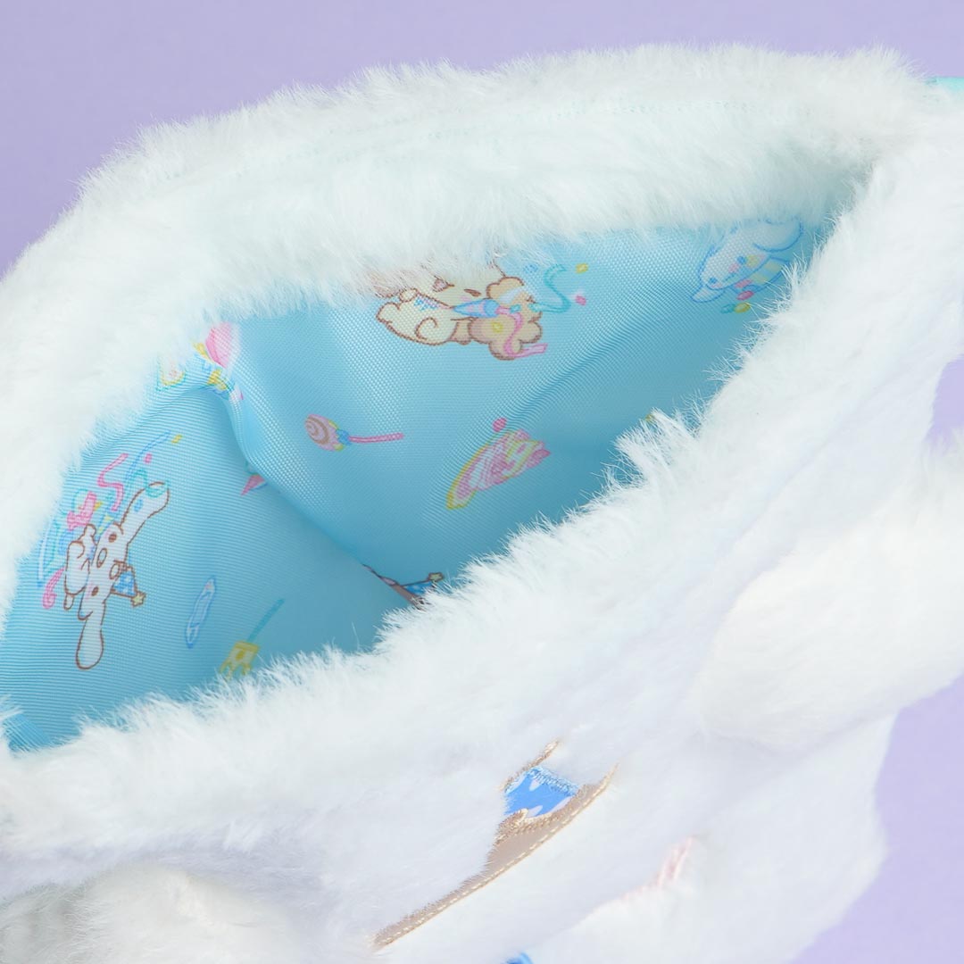 Cinnamoroll Prince Fluffy Die-Cut Drawstring Bag