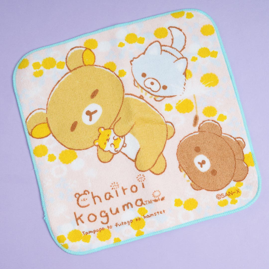 Rilakkuma & Chairoikoguma Sleepy Hamster Hand Towel
