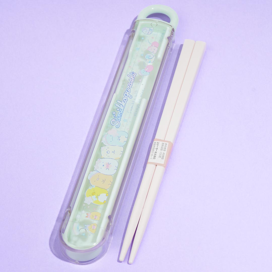 Sumikko Gurashi Line Up Antibacterial Chopsticks With Case