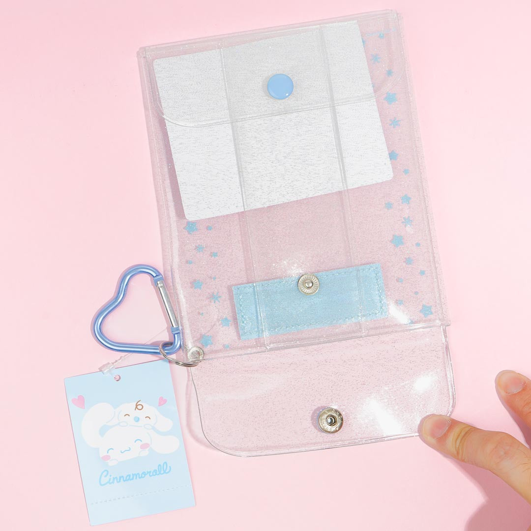Cinnamoroll & Milk Glittery Clear Pouch
