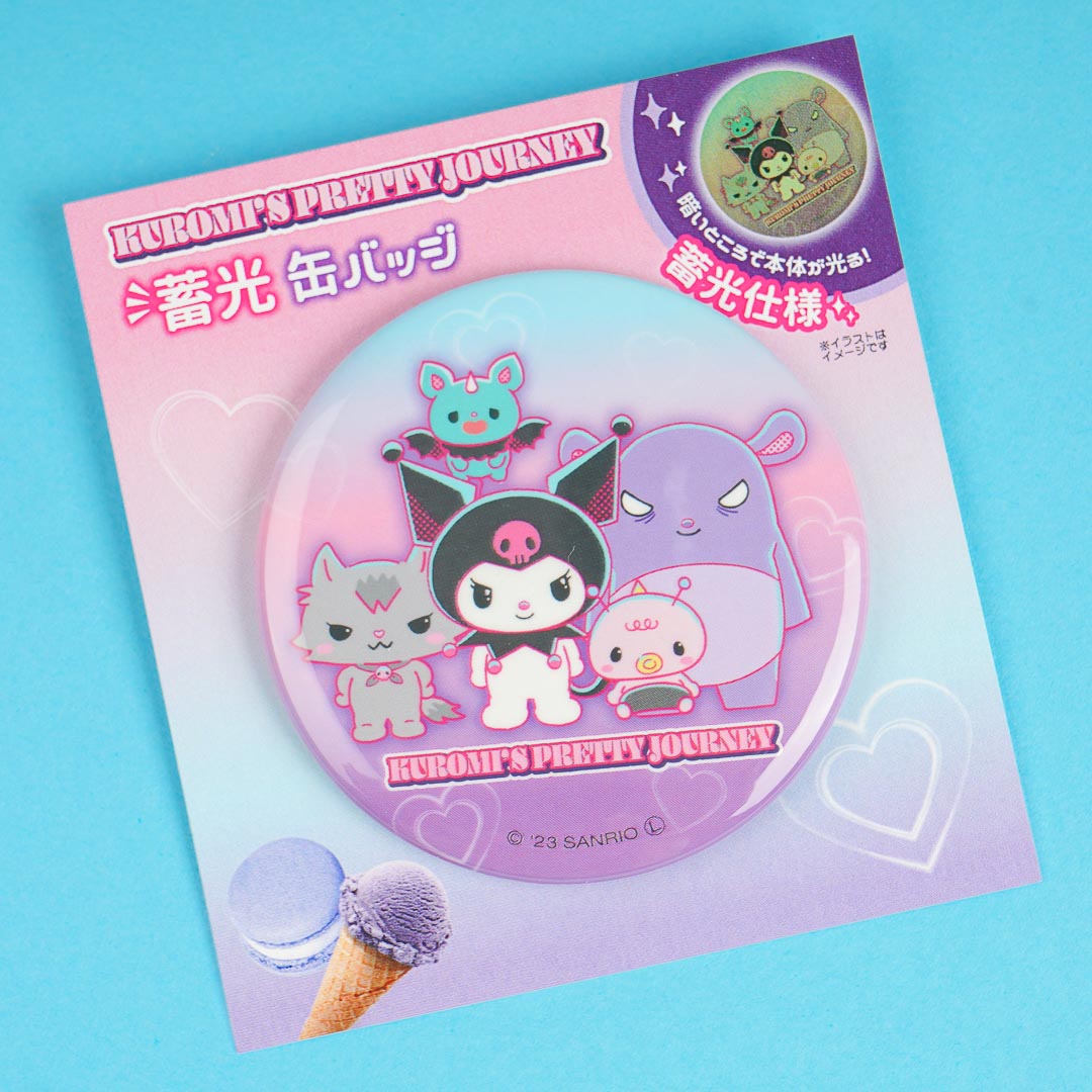 Kuromi's Pretty Journey Can Badge - Friends Forever