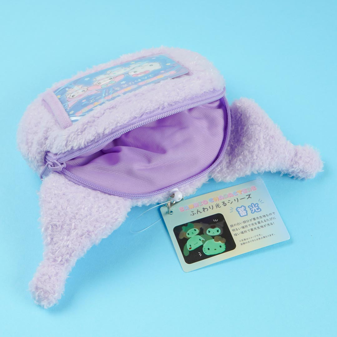 Kuromi Fluffy Luminous Face Pouch & Card Case