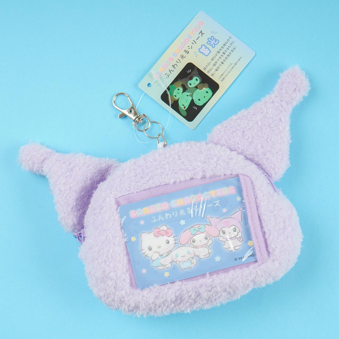 Kuromi Fluffy Luminous Face Pouch & Card Case